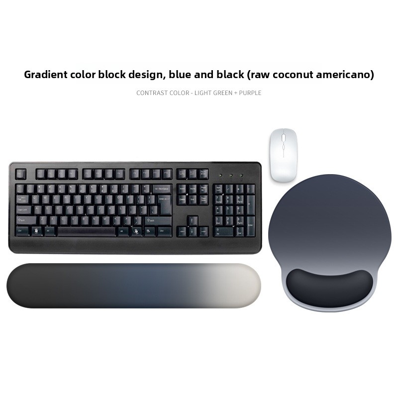 Gaming Keyboard Mouse Set - Gradyan Bilek Destekli Klavye Mouse Seti
