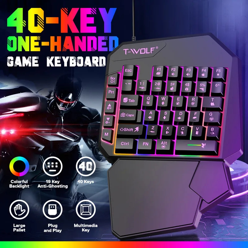 Gaming Keyboard 1 Hand - 5'i 1 Arada Set 35 Tuşlu