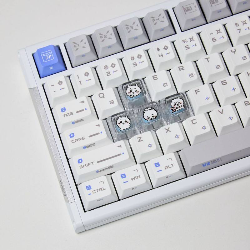 Gaming Keyboard Esports - Chiikawa 4 Adet El Yapımı Şeffaf