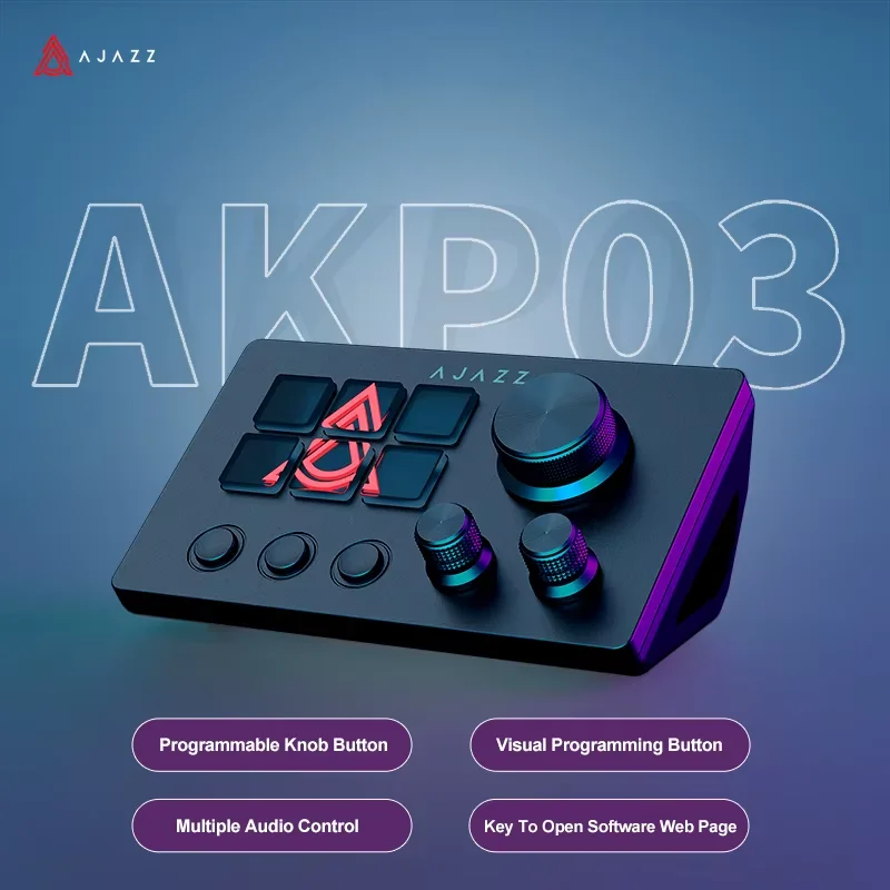 Gaming Keyboard 1 Hand - Ajazz AKP03E/153E Masaüstü Yardımcı Konsol Paneli