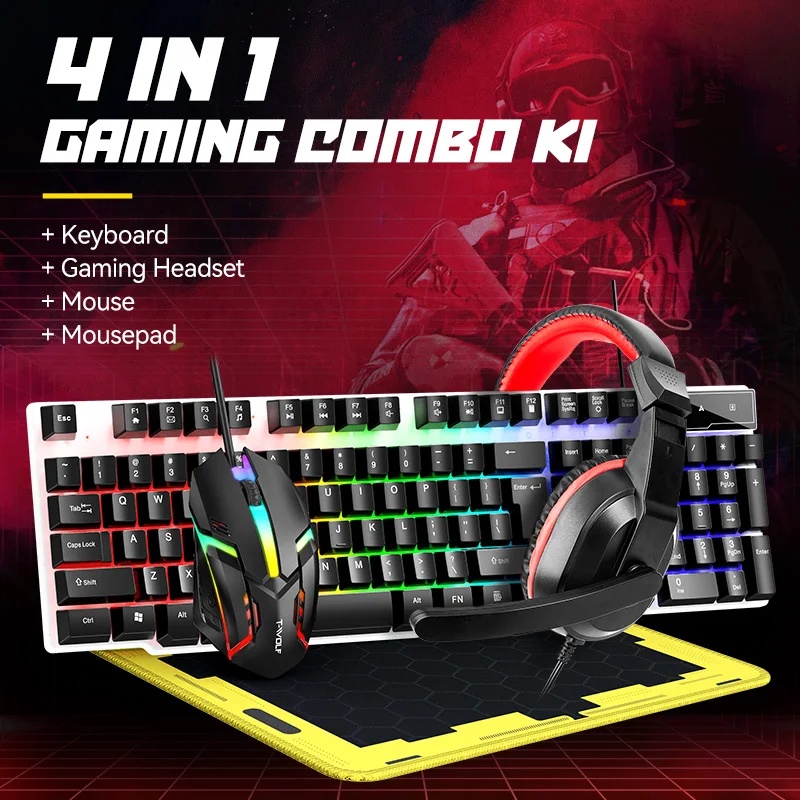Gaming Keyboard Mouse Set - YENİ USB Klavye ve Mouse Oyun