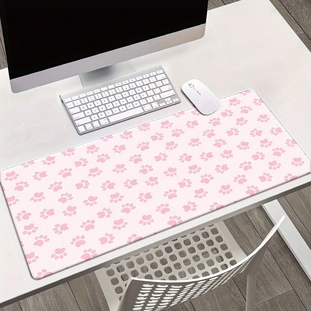 Gaming Keyboard Typewriter - Pembe Paw Print Masa Pedi, Ofis