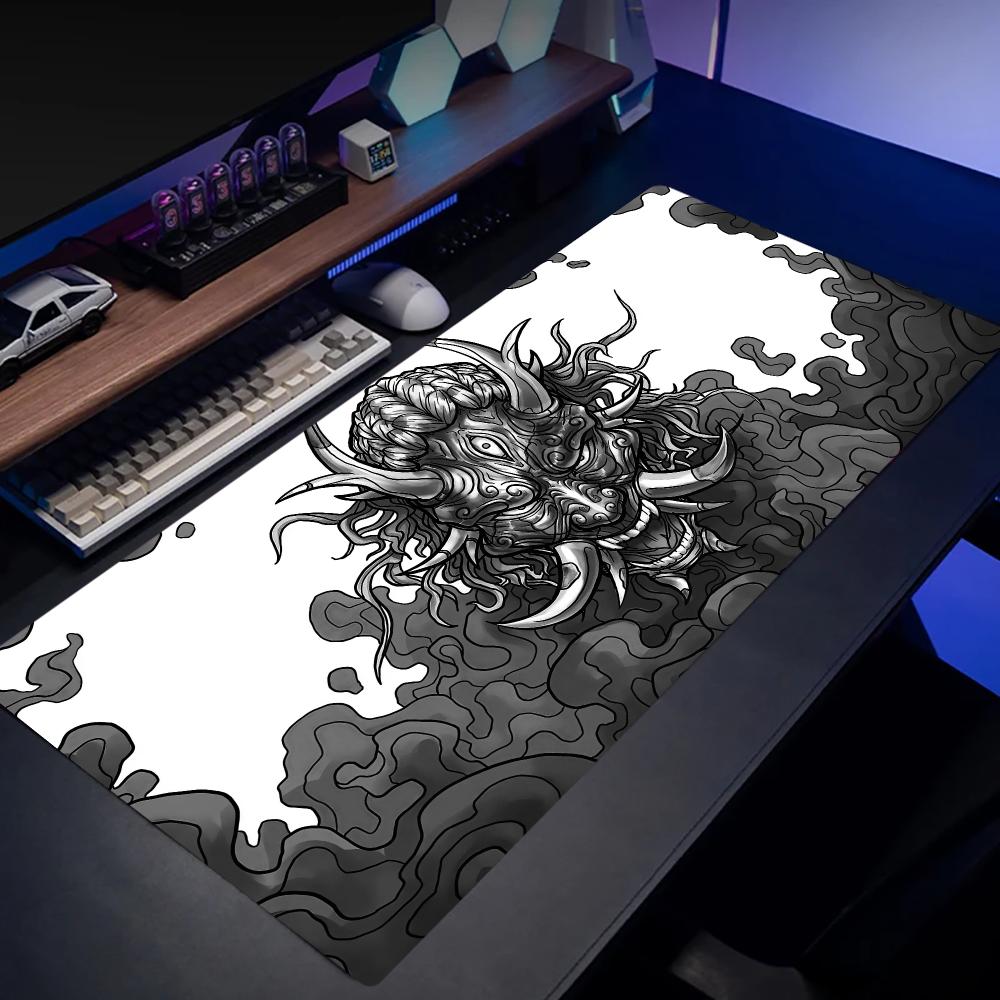 Gaming Keyboard Mouse Set - Oni Hannya Mouse Pad Büyük Boy