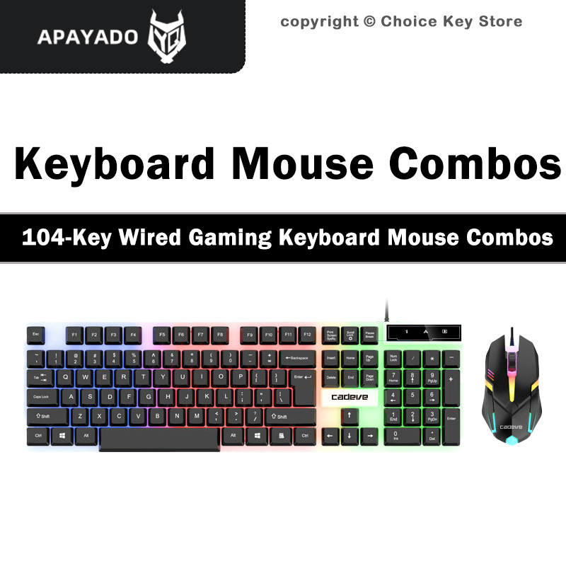 Gaming Keyboard Mouse Set - APAYADO LDK9122 Kablolu Oyun Klavyesi Mouse