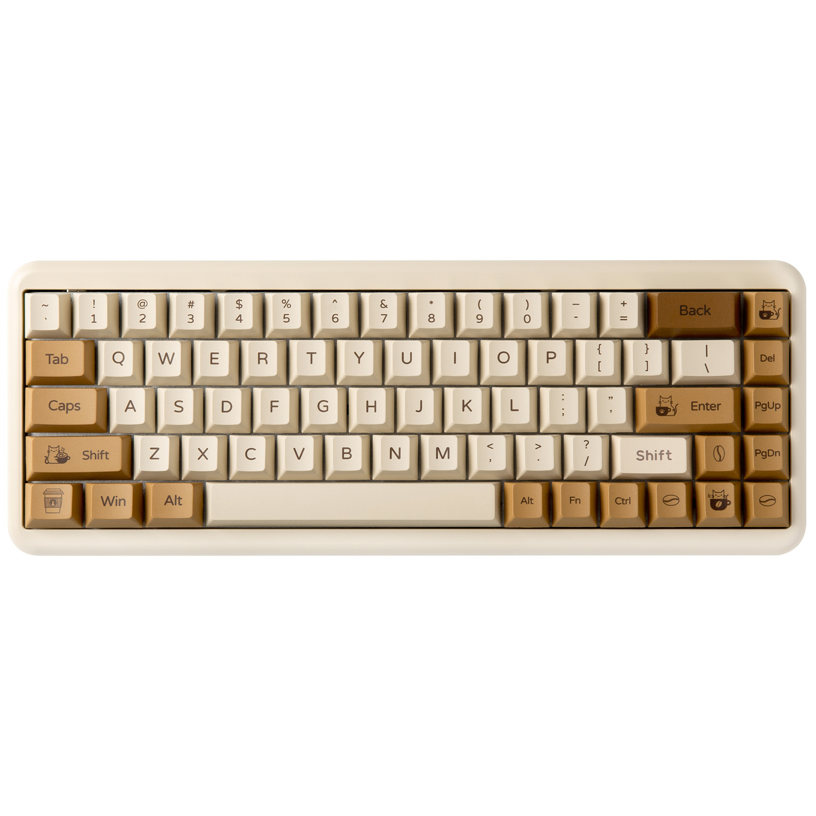 Gaming Keyboard Bundle - YUNZII Coffee Cat PBT Tuş Başlıkları,