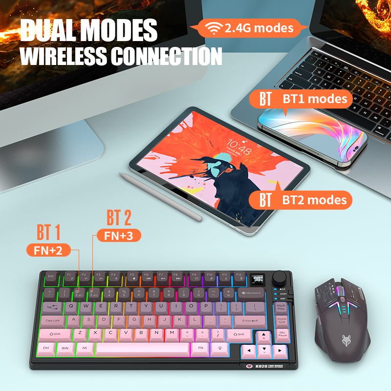 Çift Modlu 2.4G Bluetooth Kabl - Gaming Keyboard Bundle incelemesi ve fiyatı