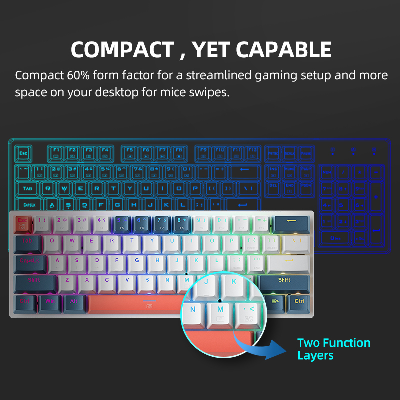 K500-B61 Machenike Mini Mekani - Gaming Keyboard E Yooso incelemesi ve fiyatı