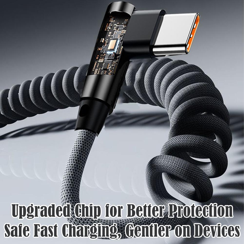 120W Hızlı Şarjlı Spiral USB C - Coiled Usb Cable incelemesi ve fiyatı