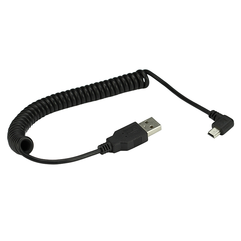 MINI USB 5Pin 90 derece sol ve - Coiled Usb Cable incelemesi ve fiyatı