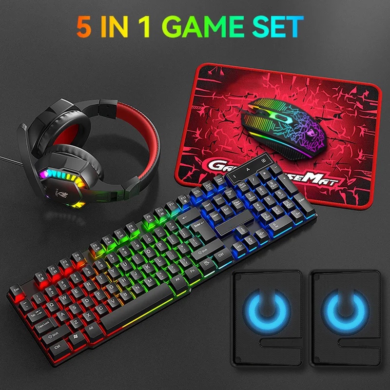 5'i 1 Arada Oyun Seti: 4 Renkl - Gaming Keyboard Mouse Set incelemesi ve fiyatı