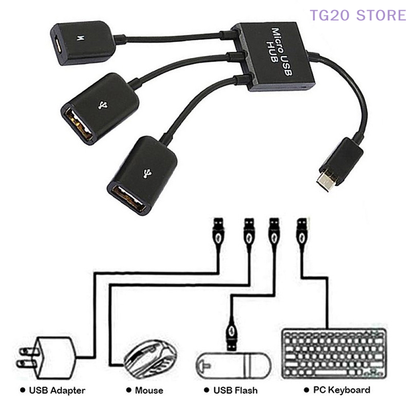 3in 1 mikro USB ila 2 OTG 3 Po - Gaming Keyboard Type C incelemesi ve fiyatı