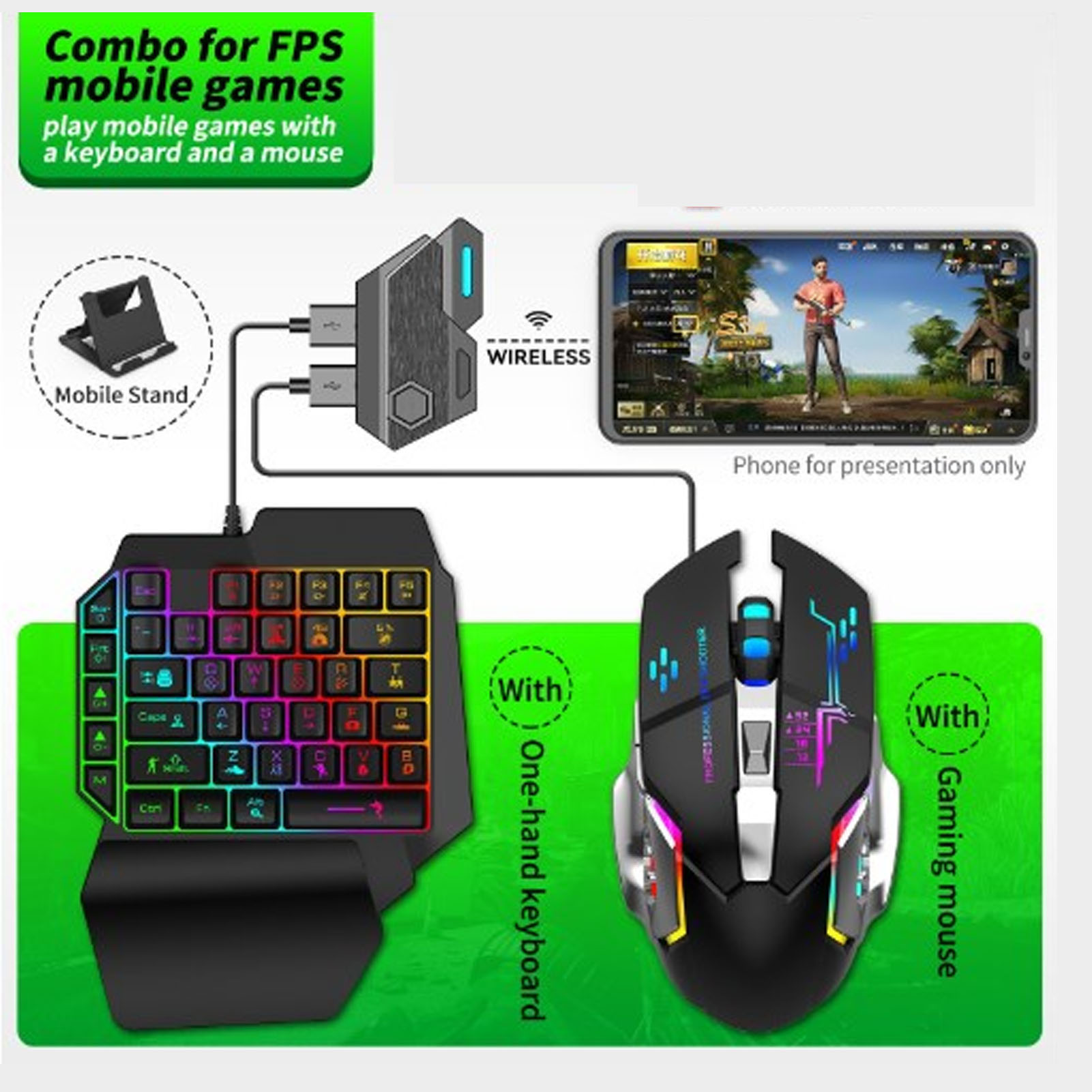 Klavye Fare Dönüştürücü Seti D - Gaming Keyboard Mouse Set incelemesi ve fiyatı