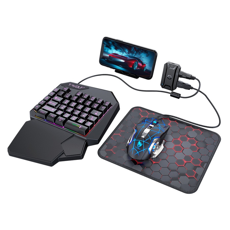 T-Wolf Tf950 5'i 1 Arada Tek E - Gaming Keyboard And Mouse Converter For Mobile incelemesi ve fiyatı