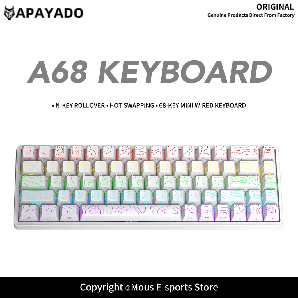 APAYADO A68 Kablolu Mekanik Kl - Gaming Keyboard Bundle incelemesi ve fiyatı