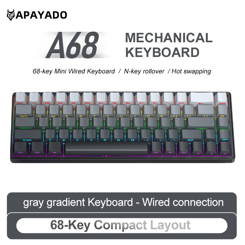 APAYADO A68 Kablolu Mekanik Kl - Gaming Keyboard Bundle incelemesi ve fiyatı